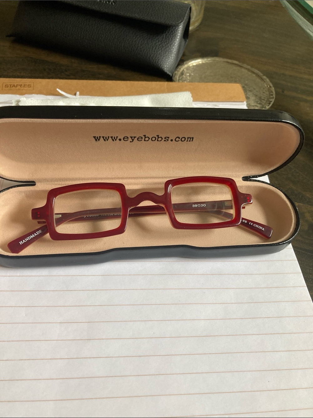 Eyebobs red Haute Box readers 1.25